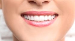 close up smile with white teeth 
